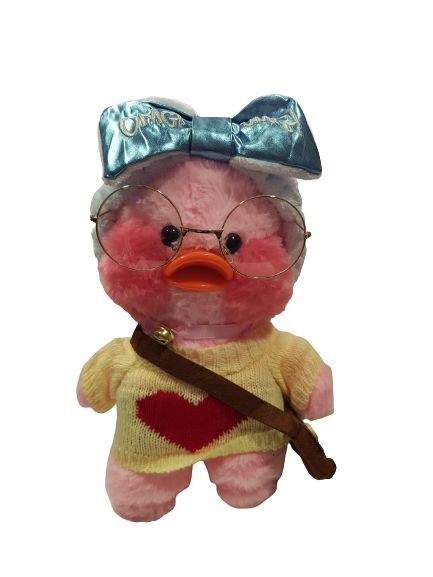 Играчка Lalafanfan, Пате, Плюшена,  Синя лента