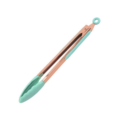 Roostevabast terasest silikoonotstega köögitoit BBQ toiduvalmistamistangid grillklamber 367A