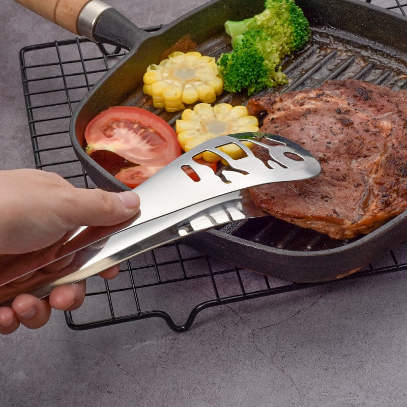 Roostevabast terasest steigiklamber BBQ toidutangid Leiva praadimine kalalabidas leivagrill klamber Multifunktsionaalsed toiduvalmistamise tööriistad