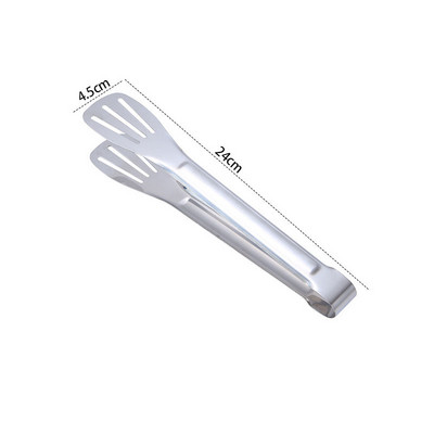 Ανοξείδωτη λαβίδα φαγητού Μαγειρικά σκεύη μπουφέ Εργαλείο μαγειρέματος κατά της θερμότητας Κλιπ ψωμιού Σφιγκτήρας ζαχαροπλαστικής μπάρμπεκιου λαβίδα κουζίνας ατσάλι