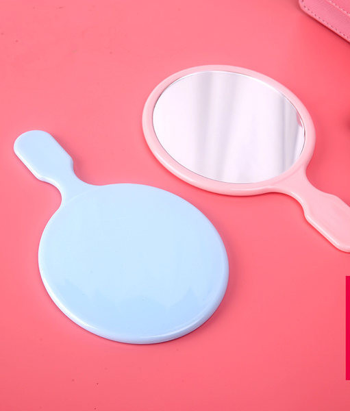 Kosmeetiline kaasaskantav peegel - sinine ja roosa värv