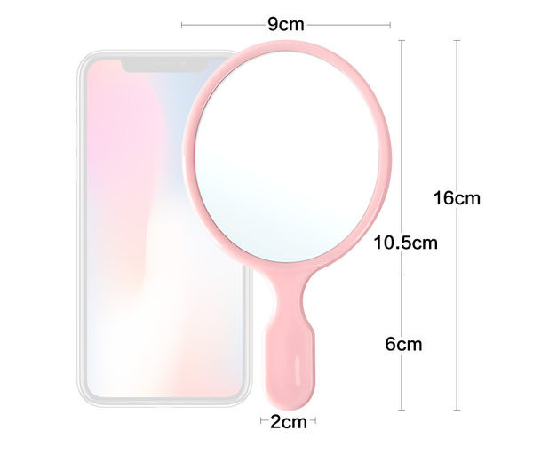 Kosmeetiline kaasaskantav peegel - sinine ja roosa värv