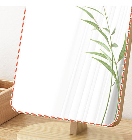 Puidust alusega kosmeetikapeegel