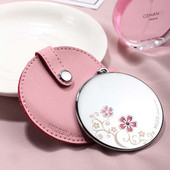 Kaasaskantav nahast korpusega kosmeetiline peegel