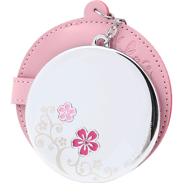 Kaasaskantav nahast korpusega kosmeetiline peegel