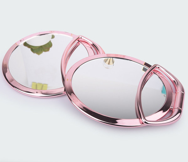 Καθρέφτης καλλυντικού μακιγιάζ διπλής όψης με βάση