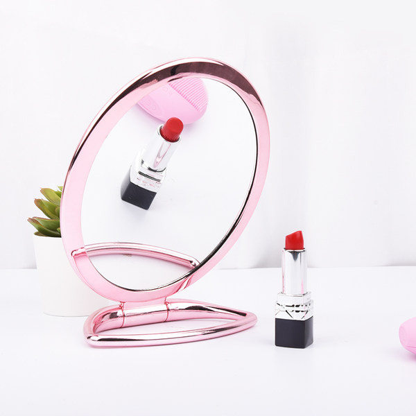 Καθρέφτης καλλυντικού μακιγιάζ διπλής όψης με βάση