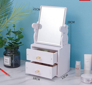 Lauaarvuti kosmeetikapeegel koos hoiukarbiga