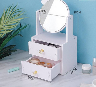 Lauaarvuti kosmeetikapeegel koos hoiukarbiga