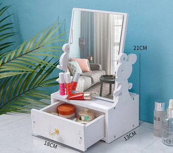 Lauaarvuti kosmeetikapeegel koos hoiukarbiga