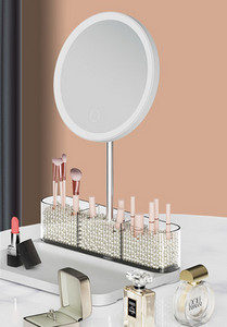 Kosmeetiline LED-peegel ümara kujuga