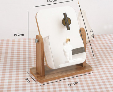Koka kosmētikas spogulis trīs izmēri