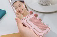 Преносимо малко огледало с гребен