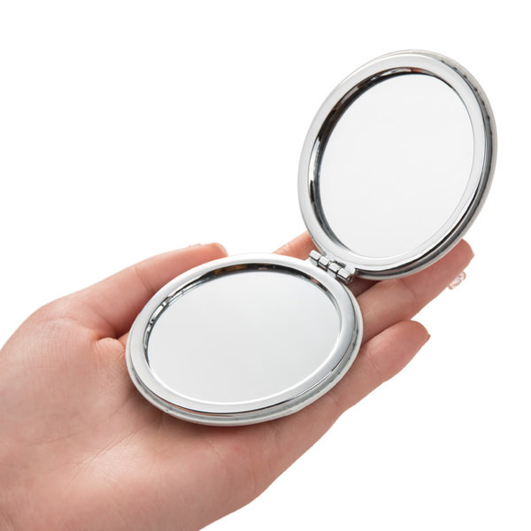 Oglinda mica de buzunar cu imprimeu