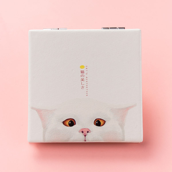 Oglinda mica de buzunar cu imprimeu