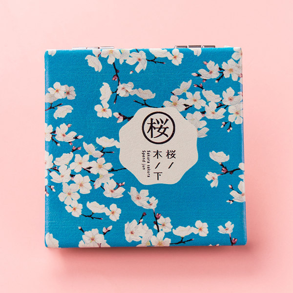 Oglinda mica de buzunar cu imprimeu