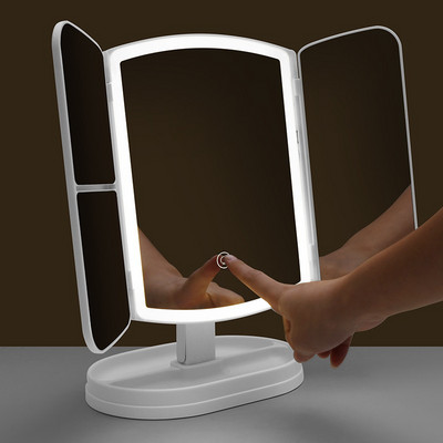 Žensko prijenosno ogledalo s LED svjetlom