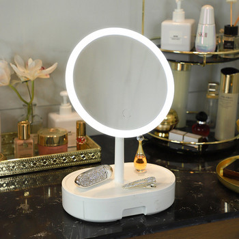 Επιτραπέζιος καθρέφτης καλλυντικών με φωτισμό LED