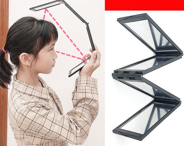 Žensko moderno sklopivo crno ogledalo