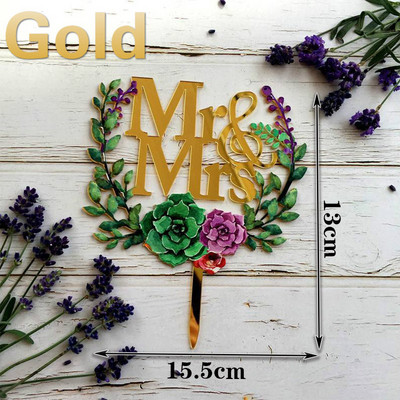 MR&MRS Ακρυλικό κέικ γάμου και αρραβώνων Topper Lover Love Valentine`s Day Baking Decoration You&me Anniversary Cake Party Favors