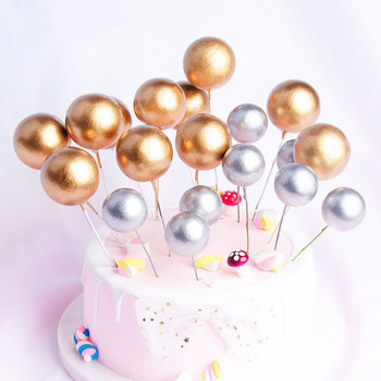 10 бр топки за торта Топер за рожден ден Cupcake Topper Коледна елха Декор Орнамент Baby Shower парти Консумативи Декорация на торта