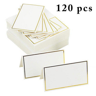 120pcs Place Cards Wedding Party Decoration Table Decor Table Name Message Greeting Card Event Party Supplies Seating Card