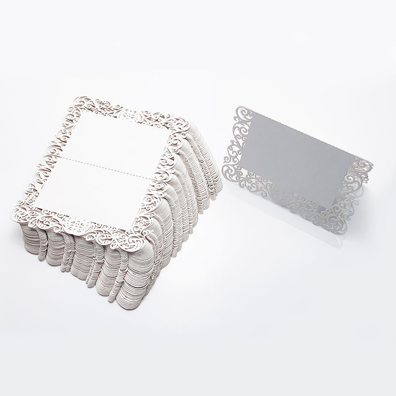 50vnt Perlamutriniai nėriniai Pavadinimas Vietos atvirukai Vestuvių dekoravimas Stalo dekoras Stalo pavadinimas Pranešimas Sveikinimo atvirukas renginiui Vakarėlio reikmenys