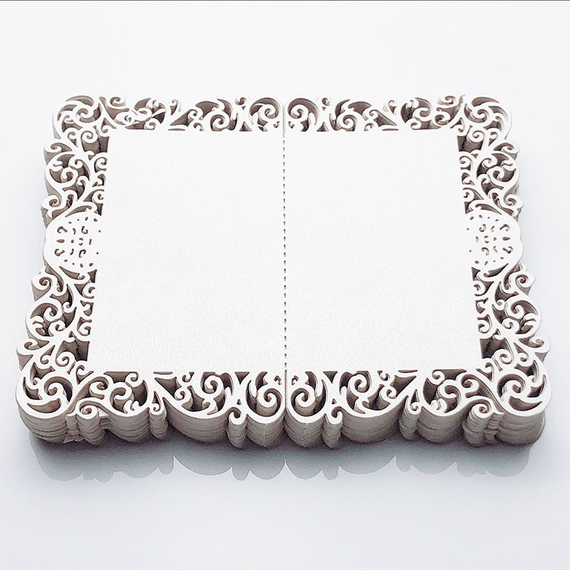 50vnt Perlamutriniai nėriniai Pavadinimas Vietos atvirukai Vestuvių dekoravimas Stalo dekoras Stalo pavadinimas Pranešimas Sveikinimo atvirukas renginiui Vakarėlio reikmenys