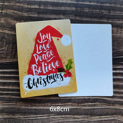 50vnt Girliandos Linksmų Kalėdų Ačiū už mažą dovanėlę Rašoma žinutė vestuvių kvietimo dekoravimo sveikinimo atvirutė 6x8cm