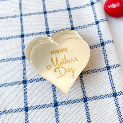 10 tk 7 Süda ühes pulmatordi pealistükk minimalistlik kuldne hõbedane südamega koogitops sõbrapäeva magustoidu peokaunistus