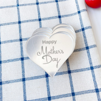 10 tk 7 Süda ühes pulmatordi pealistükk minimalistlik kuldne hõbedane südamega koogitops sõbrapäeva magustoidu peokaunistus