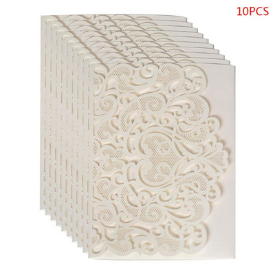 10 buc. Invitații de nuntă tăiate cu laser în formă de inimă. Material pentru petreceri M6CE