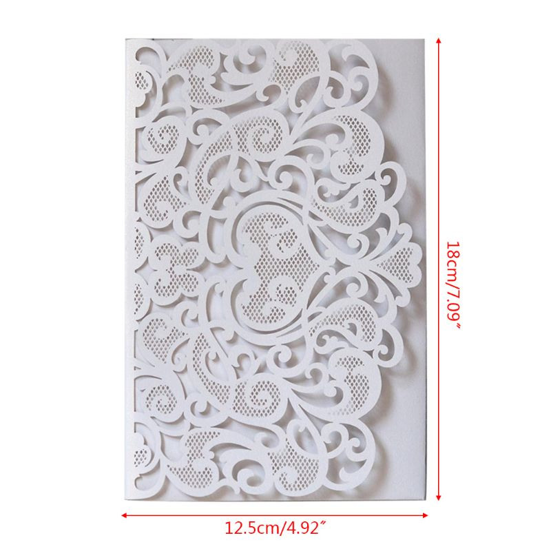 10 buc. Invitații de nuntă tăiate cu laser în formă de inimă. Material pentru petreceri M6CE