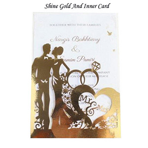 1 vnt. tuščiaviduriai, lazeriu iškirpti, vestuviniai kvietimai nuotakos ir jaunikio žiedai Valentino dienos palankumo vestuvėms dekoravimo vakarėlio reikmenys