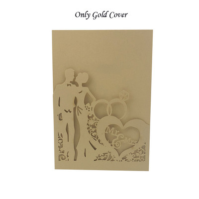 1 vnt. tuščiaviduriai, lazeriu iškirpti, vestuviniai kvietimai nuotakos ir jaunikio žiedai Valentino dienos palankumo vestuvėms dekoravimo vakarėlio reikmenys