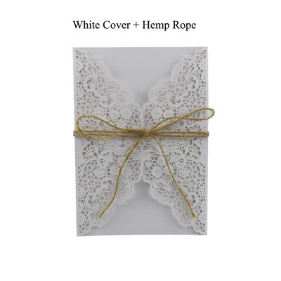 1 vnt. West Cowboy elegantiškos lazeriu pjaustytos vestuvių kvietimų atvirutės su rinkiniais Tuščios žalios spalvos atvirutės Vestuvių dekoravimo vakarėlio reikmenys