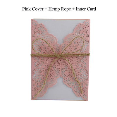 1 vnt. West Cowboy elegantiškos lazeriu pjaustytos vestuvių kvietimų atvirutės su rinkiniais Tuščios žalios spalvos atvirutės Vestuvių dekoravimo vakarėlio reikmenys