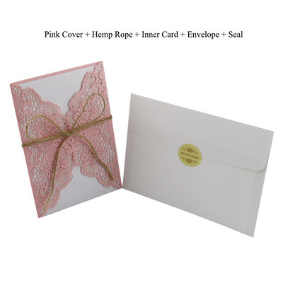 1 vnt. West Cowboy elegantiškos lazeriu pjaustytos vestuvių kvietimų atvirutės su rinkiniais Tuščios žalios spalvos atvirutės Vestuvių dekoravimo vakarėlio reikmenys