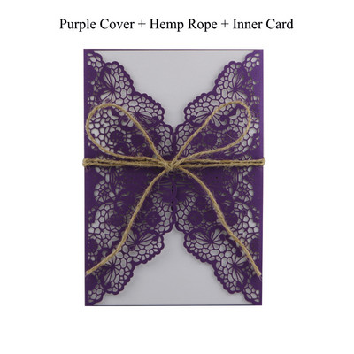 1 vnt. West Cowboy elegantiškos lazeriu pjaustytos vestuvių kvietimų atvirutės su rinkiniais Tuščios žalios spalvos atvirutės Vestuvių dekoravimo vakarėlio reikmenys