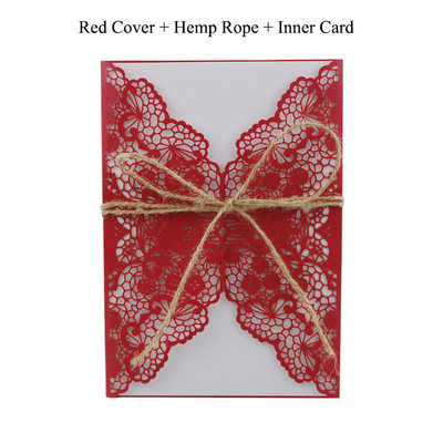 1 vnt. West Cowboy elegantiškos lazeriu pjaustytos vestuvių kvietimų atvirutės su rinkiniais Tuščios žalios spalvos atvirutės Vestuvių dekoravimo vakarėlio reikmenys