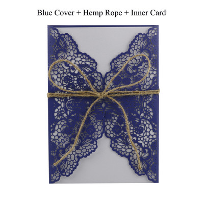 1 vnt. West Cowboy elegantiškos lazeriu pjaustytos vestuvių kvietimų atvirutės su rinkiniais Tuščios žalios spalvos atvirutės Vestuvių dekoravimo vakarėlio reikmenys