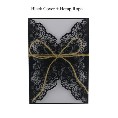 1 vnt. West Cowboy elegantiškos lazeriu pjaustytos vestuvių kvietimų atvirutės su rinkiniais Tuščios žalios spalvos atvirutės Vestuvių dekoravimo vakarėlio reikmenys