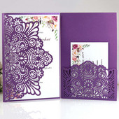 25 tk. Ristimiskutsed Pulmakutse pärlipaberiga Laserlõigatud õnnitluskaart Sünnipäevapeo tarvikud