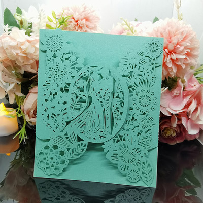 25 tk Pruudi ja peigmehe pulmakutsed Kaart Lilled Kutsetasku Ümbrikud Kaardid Mariage Aastapäeva Peotarbed Teened