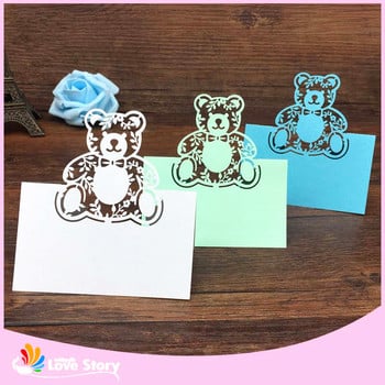 40 τμχ Bear Cut Baby Shower Τραπέζι για πάρτι γενεθλίων Όνομα μέρος Κάρτες Προσκλητήρια γάμου Τραπέζι Ονομαστική κάρτα Διακόσμηση πάρτι