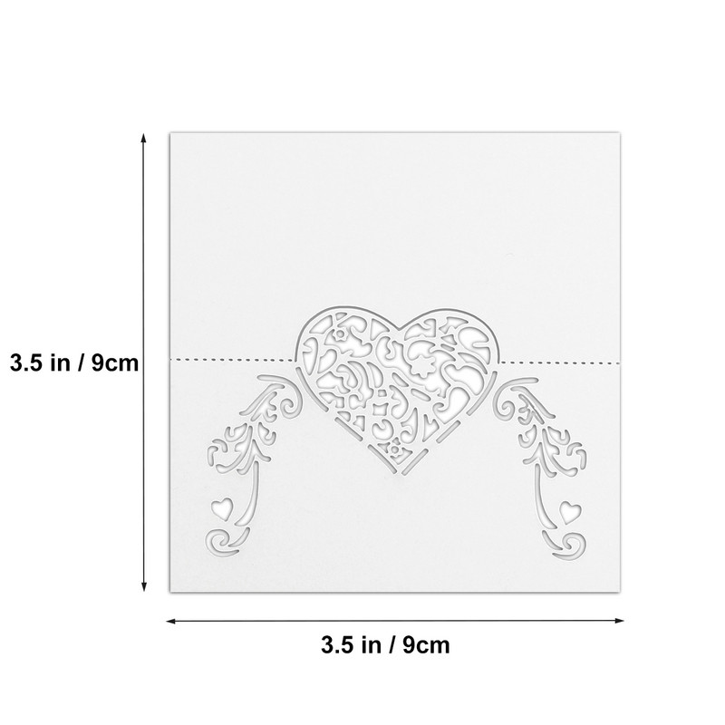 50 tk Laserlõigatud südamekujuline laud Nimekaart Kohakaart Pulma sünnipäevapeo kaunistus