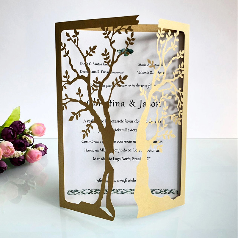 25 tk avokaadopuust pulmakutse pulmakutse pärlipaberiga laserlõigatud pruudi ja peigmehe kutsega õnnitluskaardid peovarud