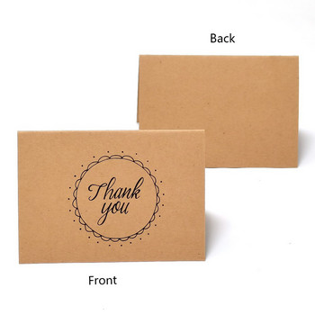 Опаковка от 10 бр. Благодарствена карта от крафт хартия Големи 4x6\'\' бизнес бележки, идеални за дипломиране, Baby Shower, сватбени поздравителни картички