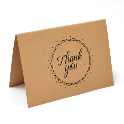 Pakiranje od 10 komada Kraft papirna zahvalnica, velika 4 x 6 inčna kartica za poslovne bilješke, savršena za čestitke za diplomu Baby Shower vjenčanje
