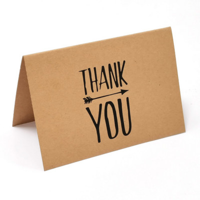 Pakiranje od 10 komada Kraft papirna zahvalnica, velika 4 x 6 inčna kartica za poslovne bilješke, savršena za čestitke za diplomu Baby Shower vjenčanje